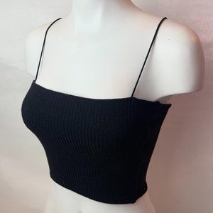 GARAGE New Black Crop Top XS
